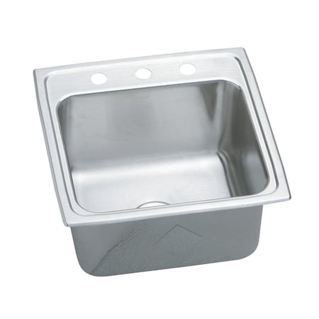 Elkay Lustertone Ss 19.5X19X10.1 Sgl Bowl Drop-In Laundry Sink W/ Quick-Clip DLRQ1919102